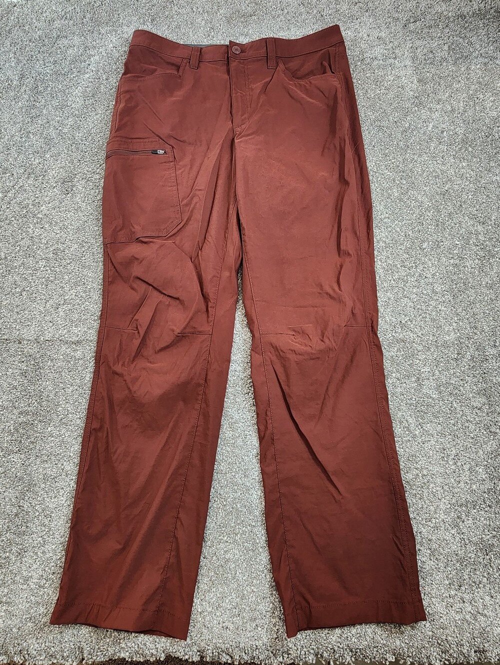 Eddie Bauer Pants Mens 34x32 Red Nylon Cargo Hiking Travel